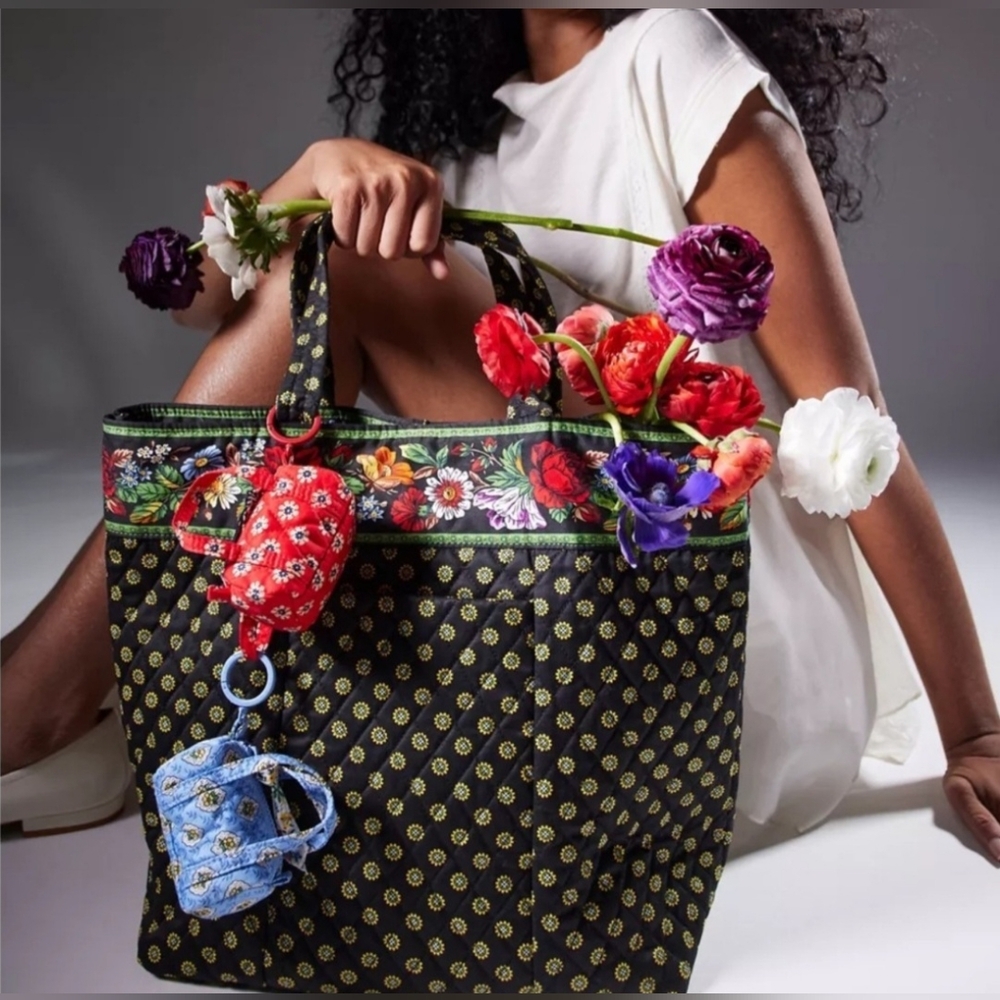 Vera Bradley Black Floral Tote